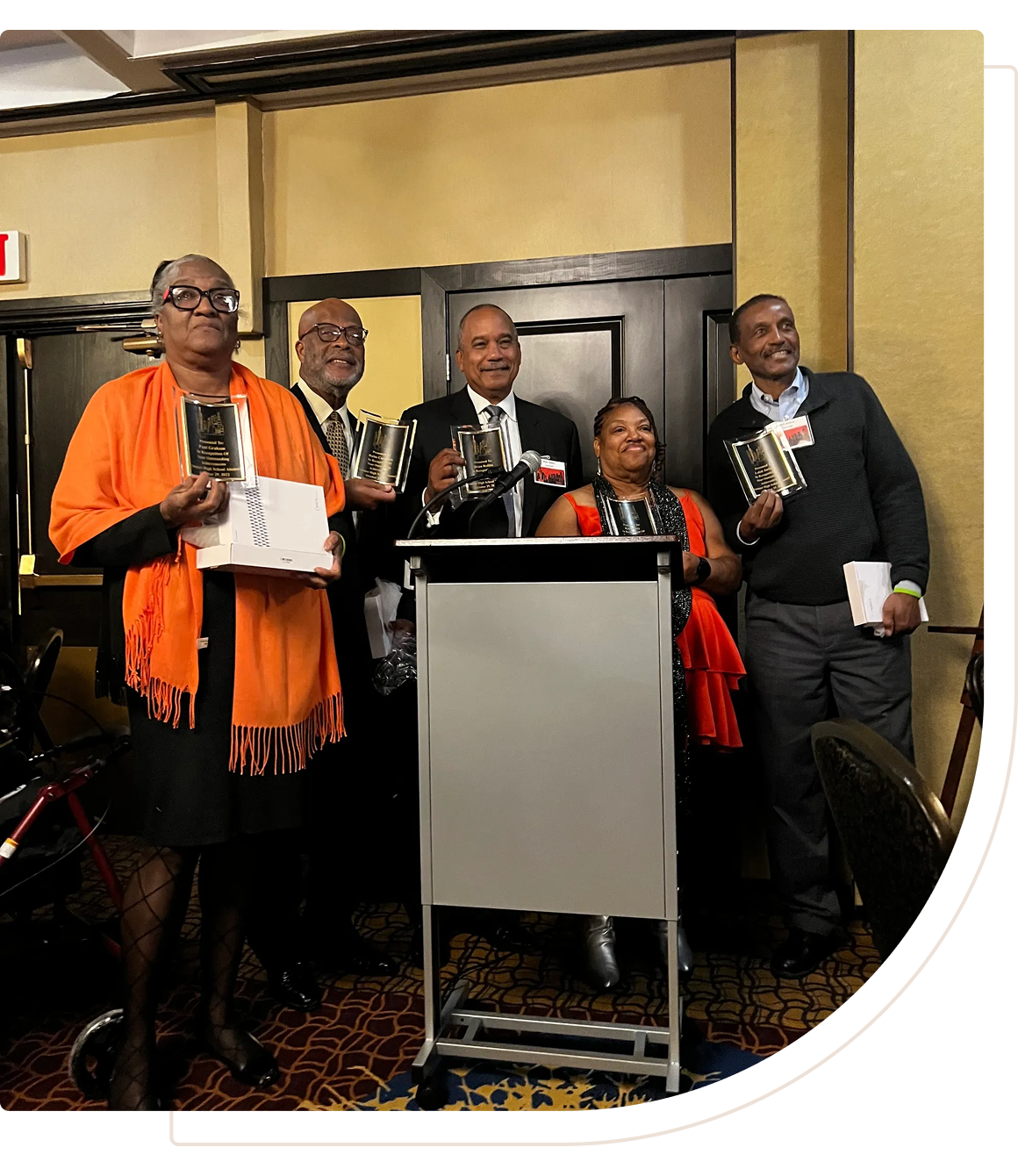 Award recipients posing for photo