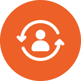 User icon with circular arrows